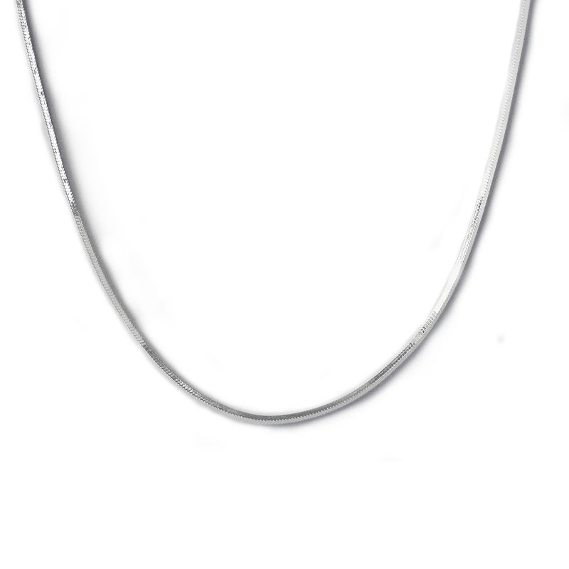 ANDREA COGGIOLA JOYAS - Cadena Cola Topo Brillante 50cm Plata Fina 925