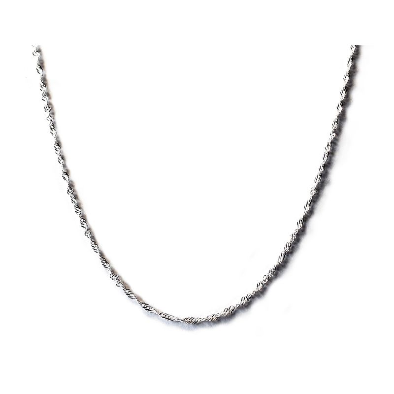 ANDREA COGGIOLA JOYAS - Cadena Cordón Enroscado 45cm Plata Fina 925.