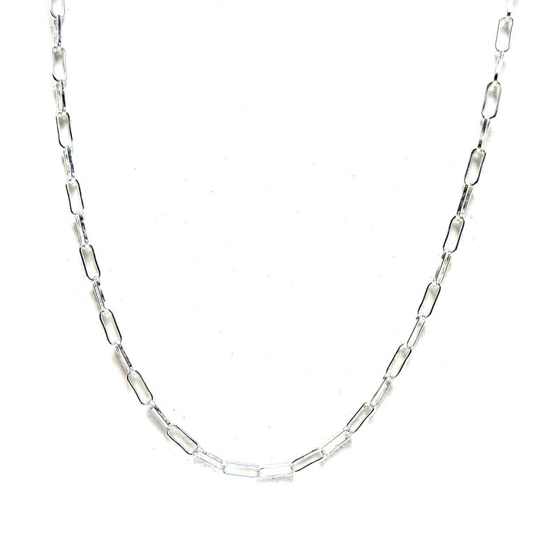 ANDREA COGGIOLA JOYAS - Cadena Eslabón Largo 50cm Plata Fina 925