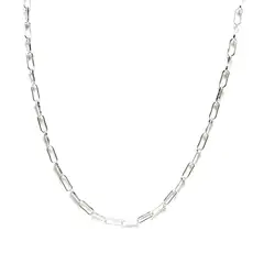 ANDREA COGGIOLA JOYAS - Cadena Eslabón Largo 50cm Plata Fina 925