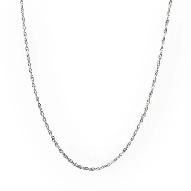 ANDREA COGGIOLA JOYAS - Cadena Singapur 45cm Plata Fina 925