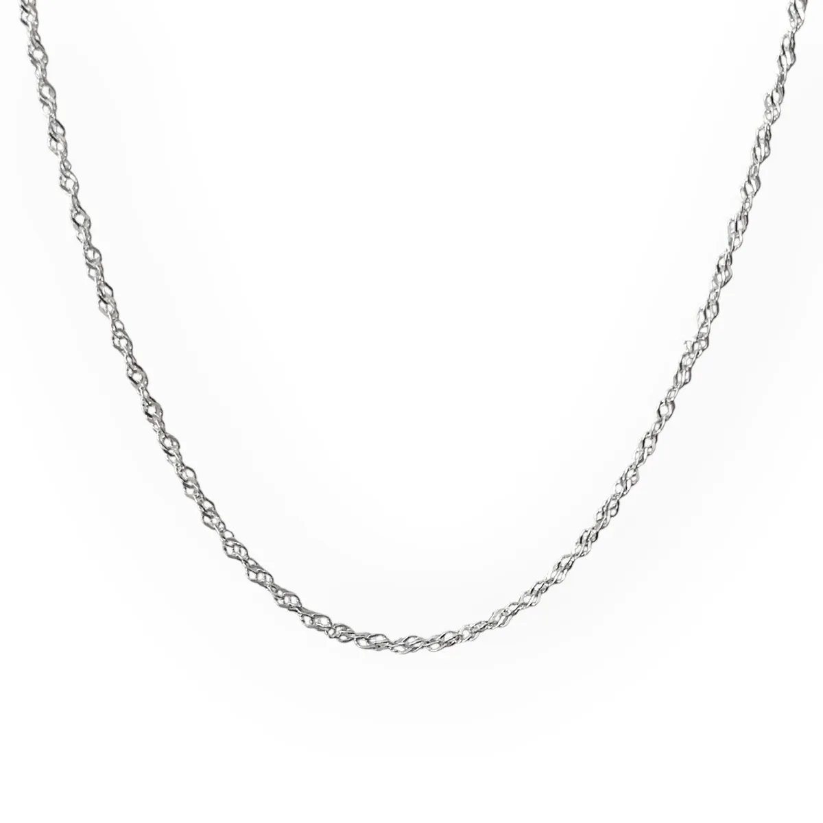 ANDREA COGGIOLA JOYAS - Cadena Singapur 45cm Plata Fina 925