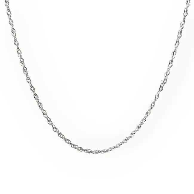 ANDREA COGGIOLA JOYAS - Cadena Singapur 45cm Plata Fina 925