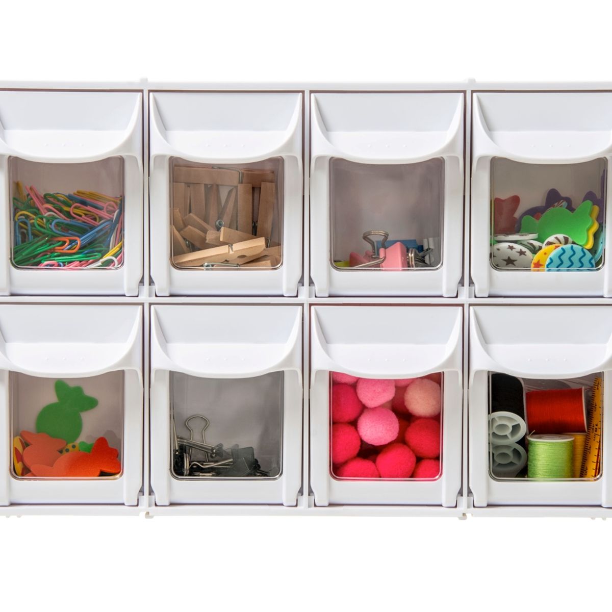 GENERICO - ORGANIZADOR APILABLE DE 8 CAJONES ABATIBLES BLANCO.