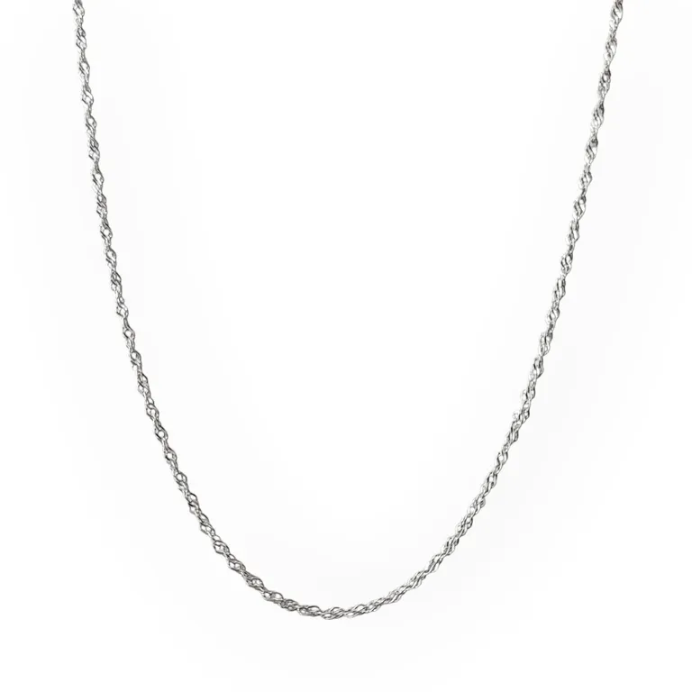 Cadena Singapur 60cm Plata Fina 925 Plateado TALLA UNICA