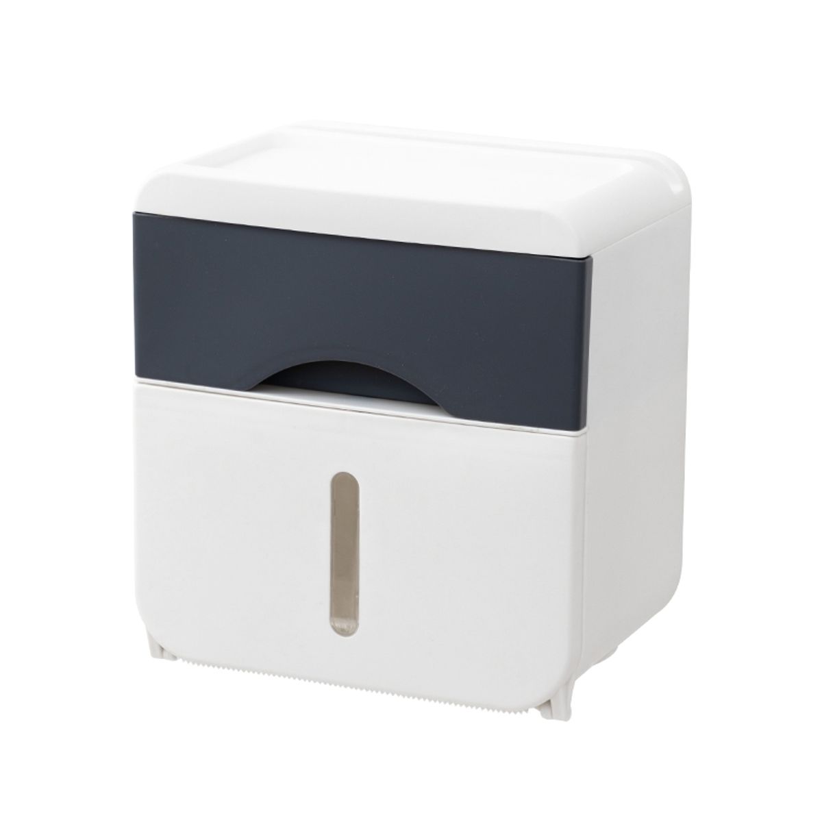 GENERICO - Caja Dispensador pañuelos papel higiénico Gris (3732)