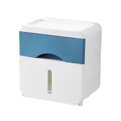GENERICO - Caja Dispensador pañuelos papel higiénico Celeste 3732