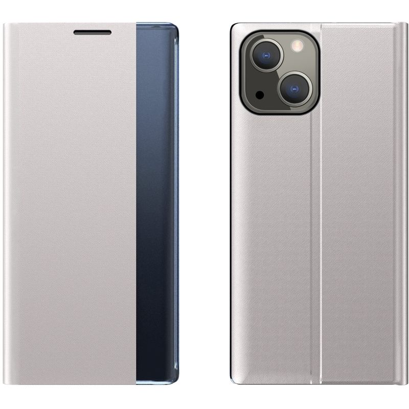 GKK - Carcasa Para: iPhone 13 (Normal) - Flip Cover / Plata