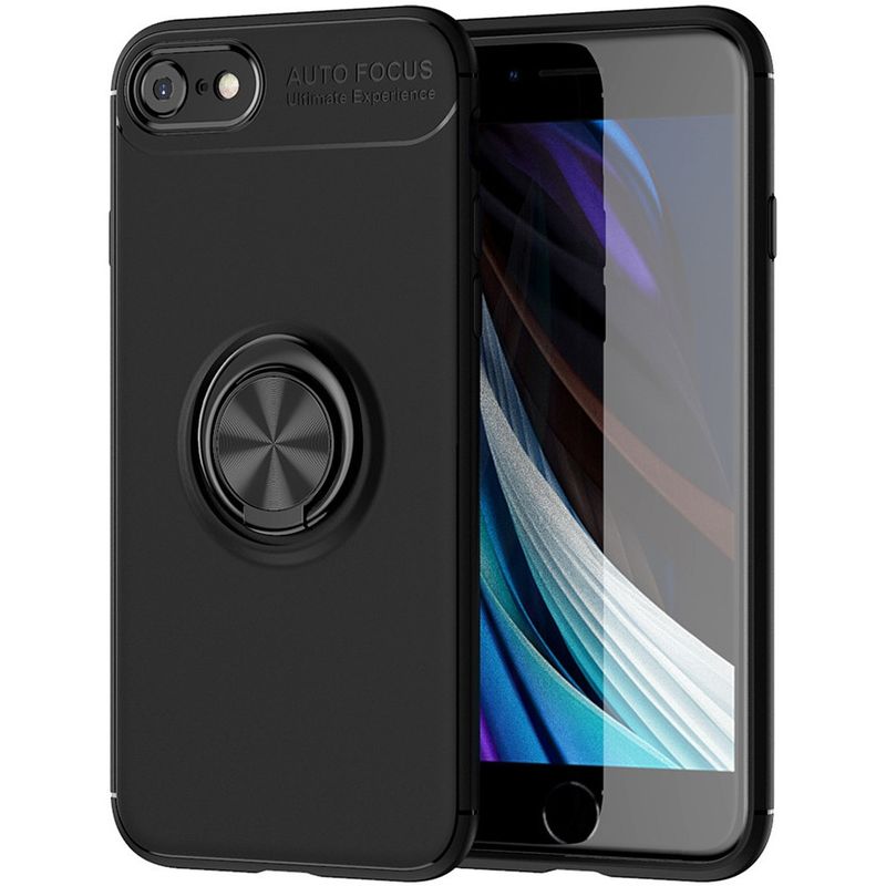 GKK - Para: iPhone 8 y iPhone 7 - Delgada Aro Imán / Negro