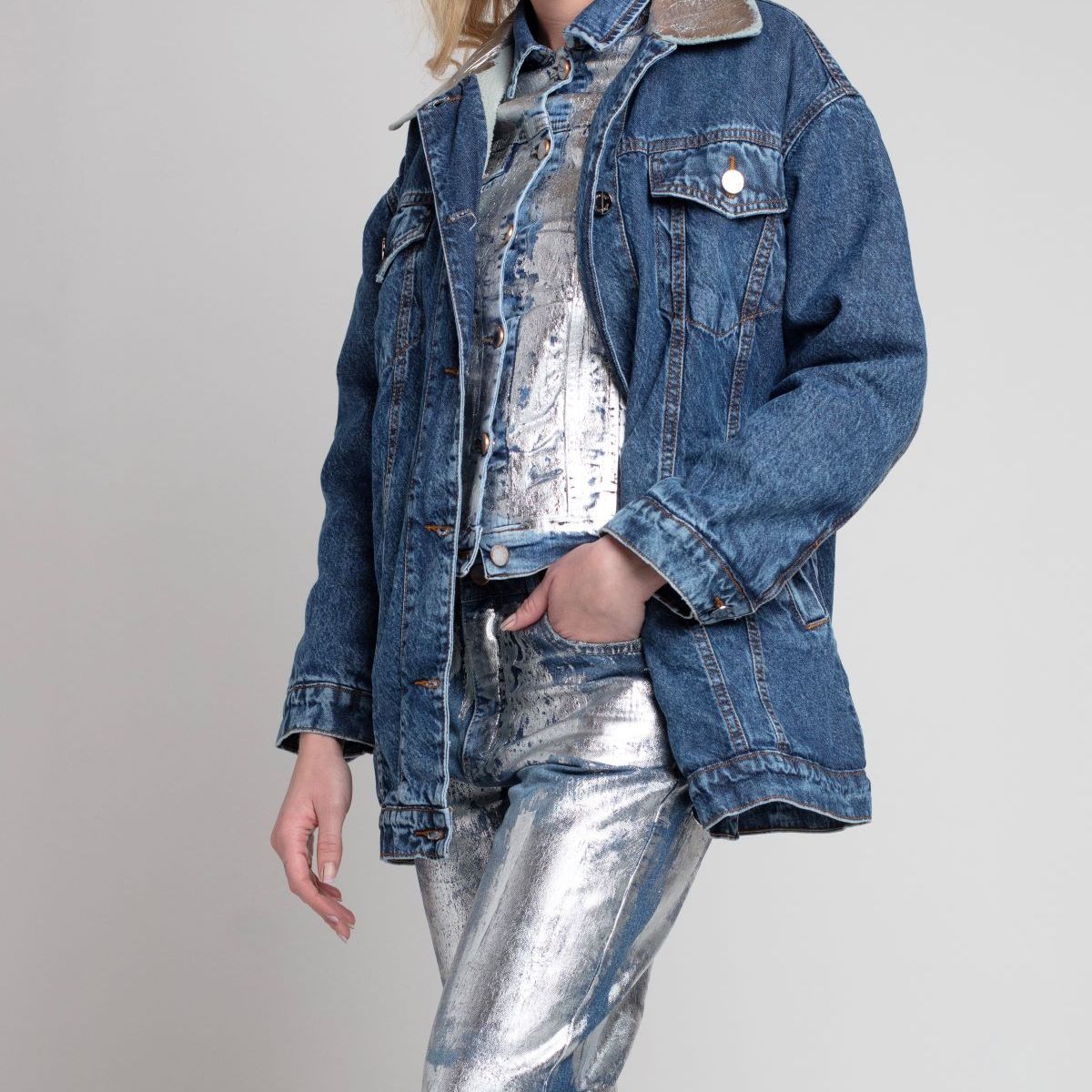 MOMCHIC - Chaqueta Chiporro Azul