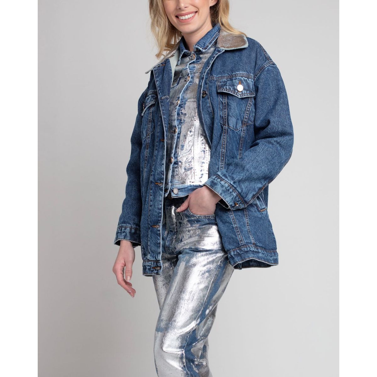 MOMCHIC - Chaqueta Chiporro Azul
