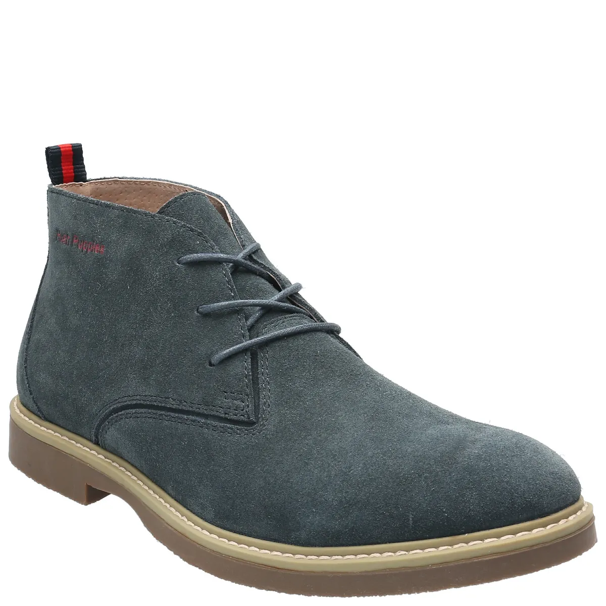 HUSH PUPPIES - Botin Cuero New Safari Azul HUSH PUPPIES