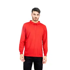 QUEBEC - Polera Cooldry Manga larga Rojo Hombre