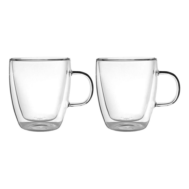 SIMPLIT - Set 2 Tazas de Vidrio Doble Pared 350 ml Simplit