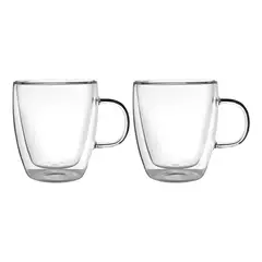 SIMPLIT - Set 2 Tazas de Vidrio Doble Pared 350 ml