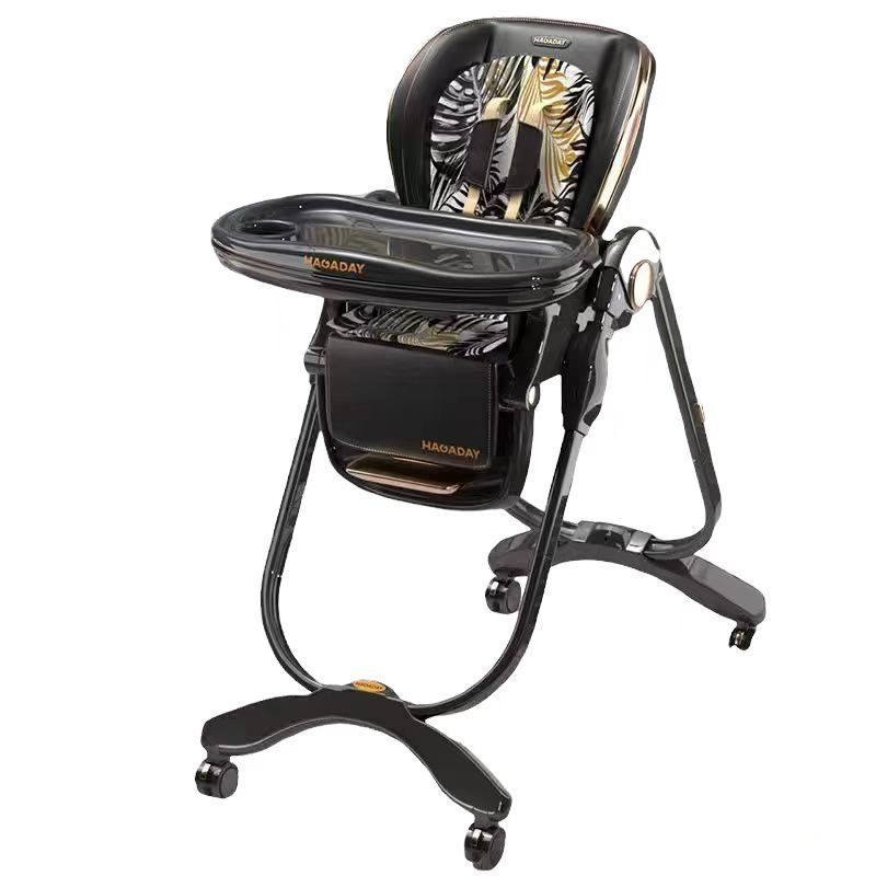 LUBABYCAS - Silla De Comer Lujosa Reclinable Hagaday Negra Lubabycas