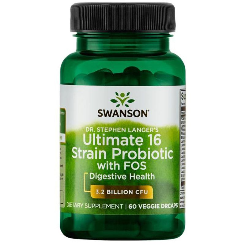 SWANSON - Probiotico 16 strain con fos 60 capsulas Veganas swanson
