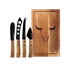 WAYU - Set Aperitivo Tabla y Cuchillos para Quesos - Café