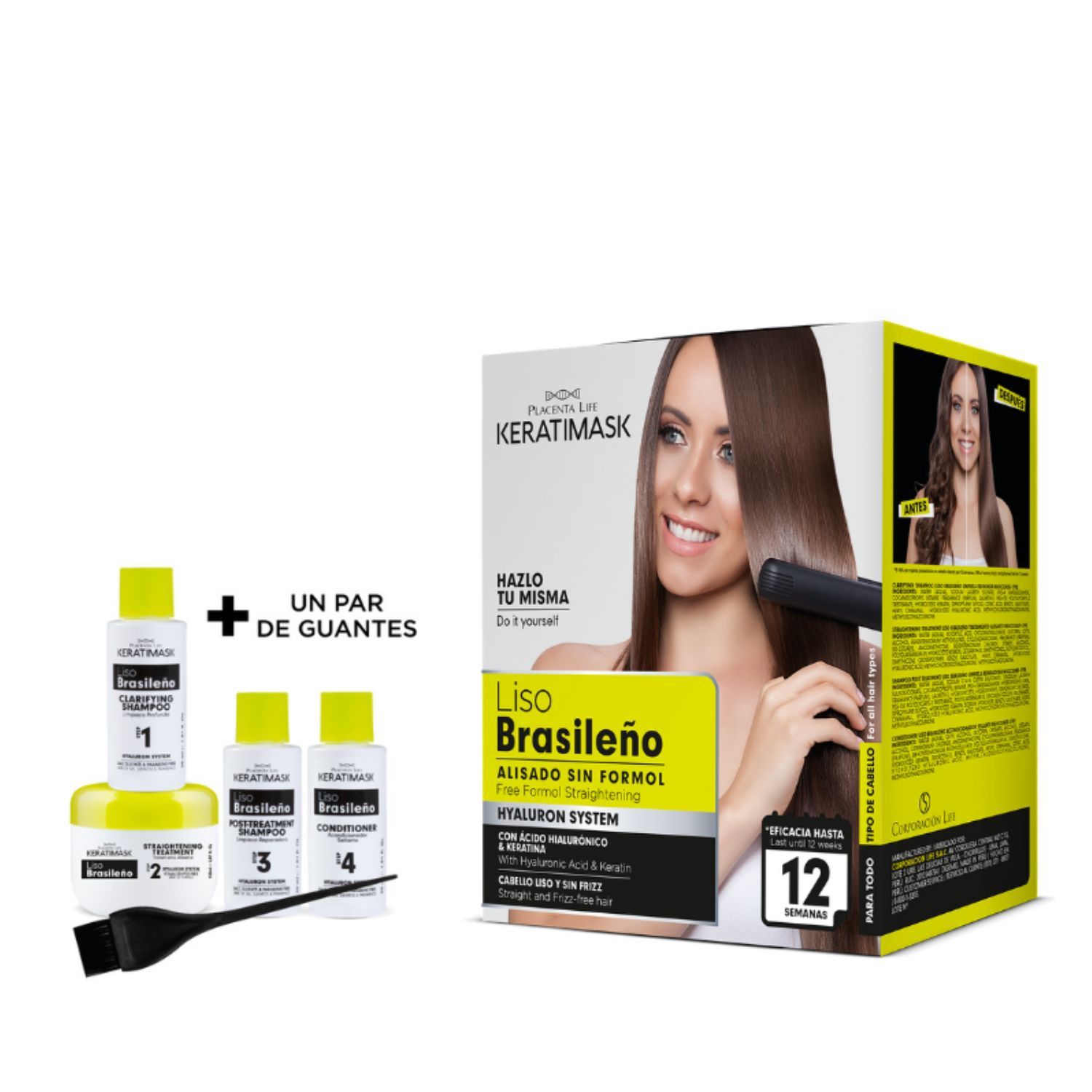 PLACENTA LIFE KERATIMASK Kit Liso Brasileño Keratimask