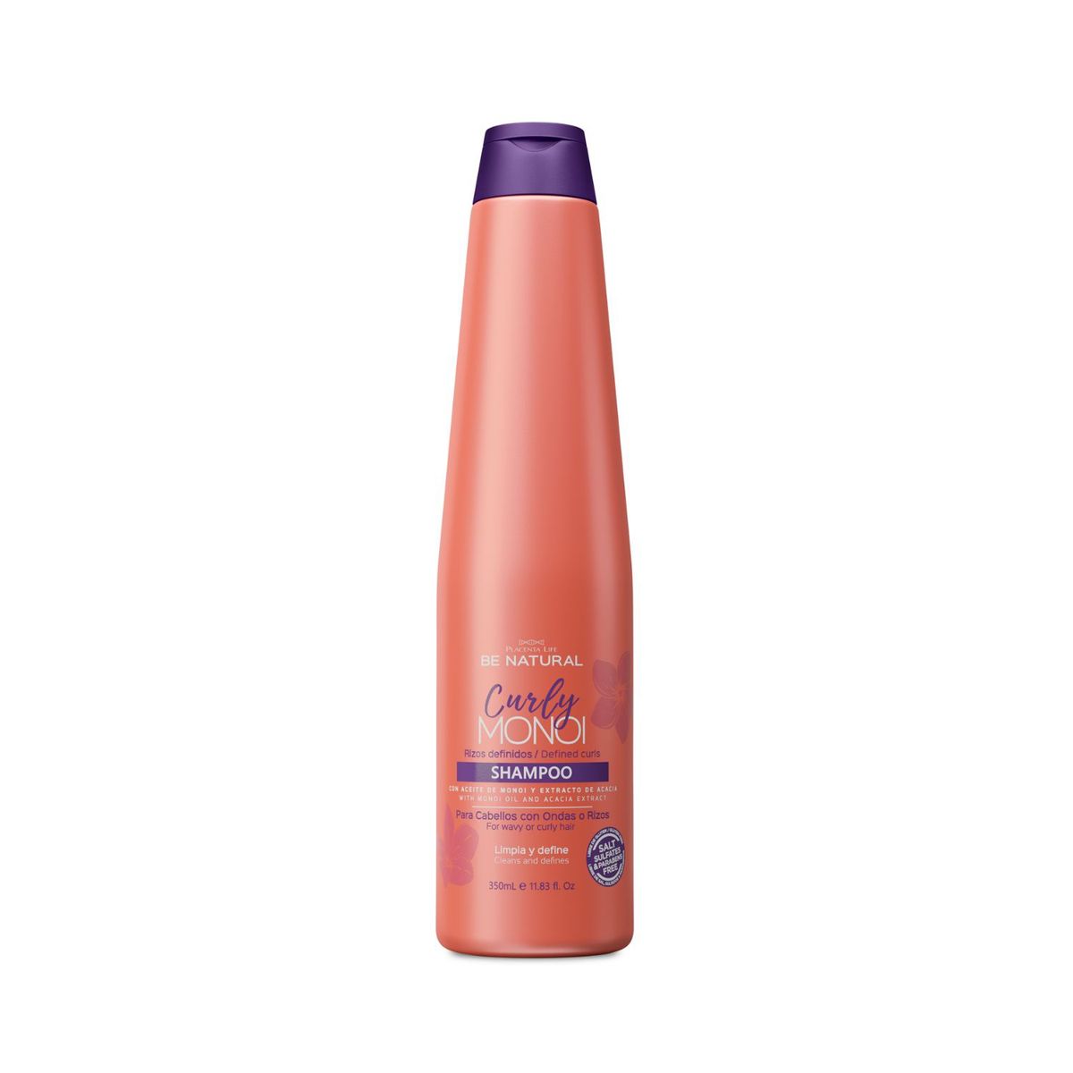 PLACENTA LIFE BE NATURAL - Shampoo Rizos Definidos Curly Monoi Be Natural 350ml