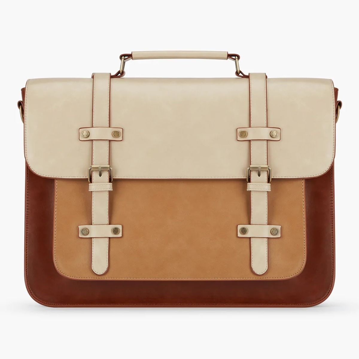 ECOSUSI - Ecosusi Mochila y Maletín Vintage Sombre Notebook 15.6 pulg Marrón