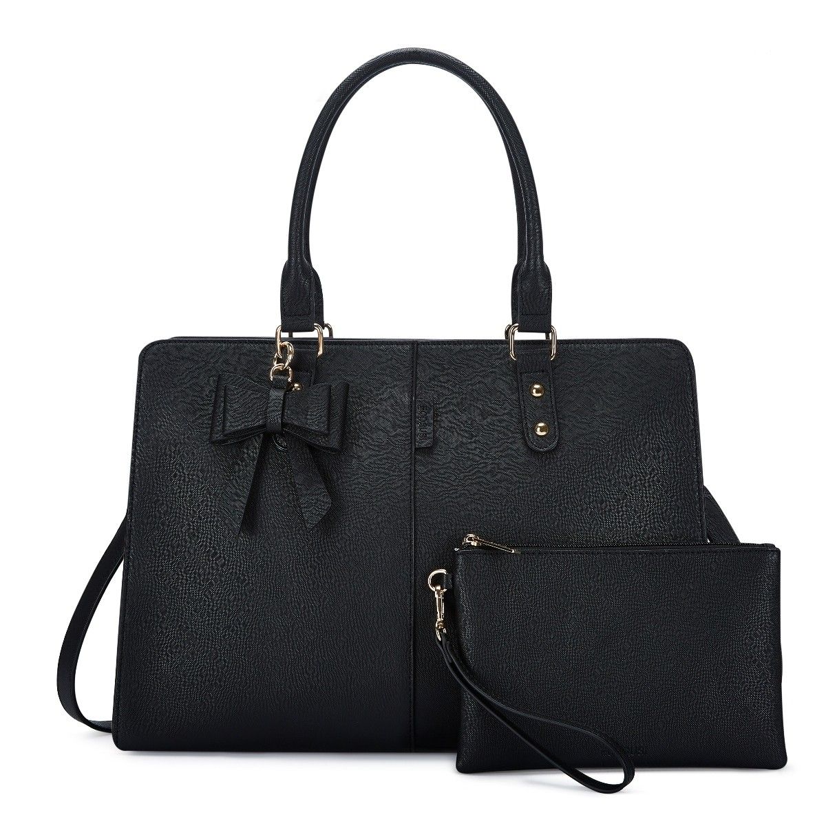 ECOSUSI - Ecosusi Bolso Maletin BOW 15.6"+ bolso de mano - Negro