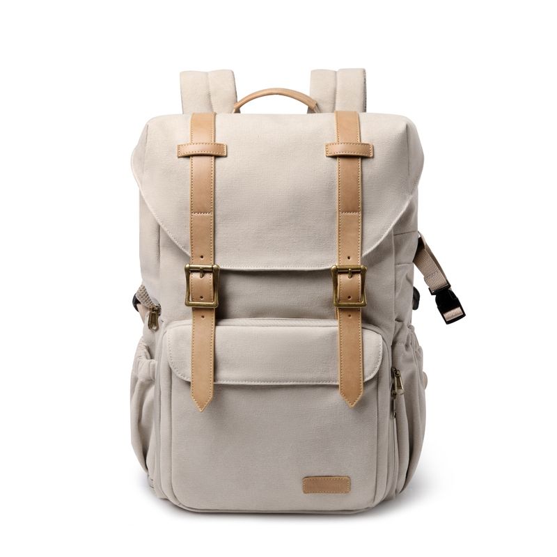 BAGSMART - Bagsmart Mochila para camara y notebook de 15" - Beige