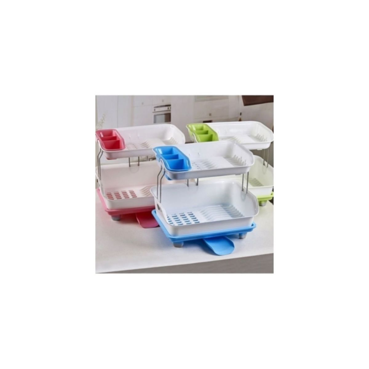 GENERICO - Escurridor Secador De Platos 2 Niveles Garantía.