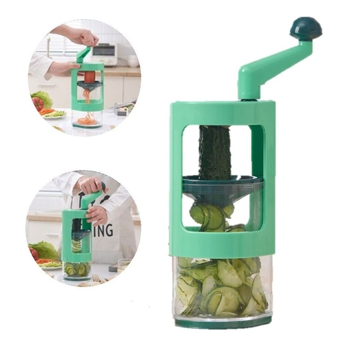 GENERICO - Rallador Rotatorio Multifuncional Manual Verduras Y Frutas.