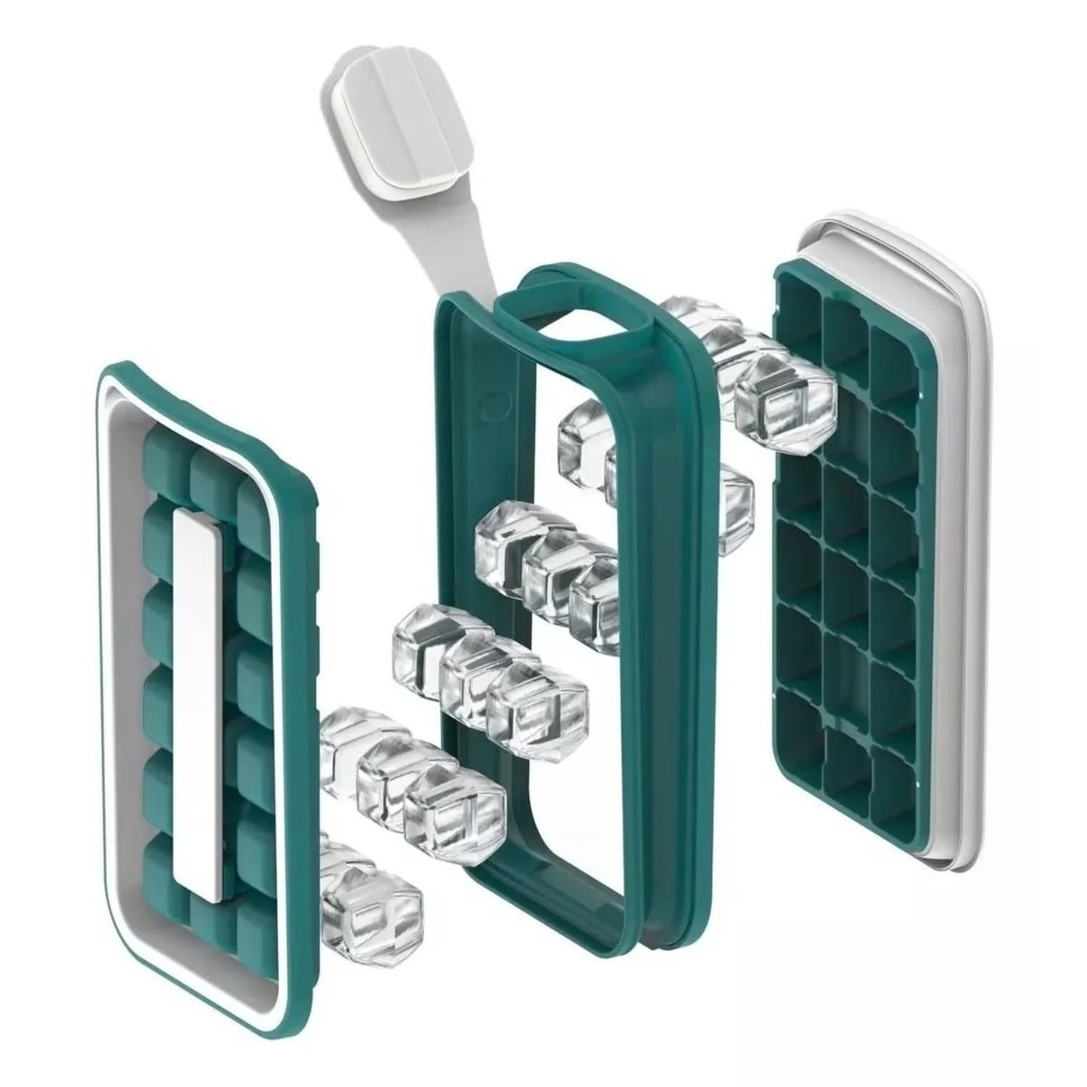 GENERICO - Cubetera Hielera Portátil Molde Contenedor Retráctil Hielo.