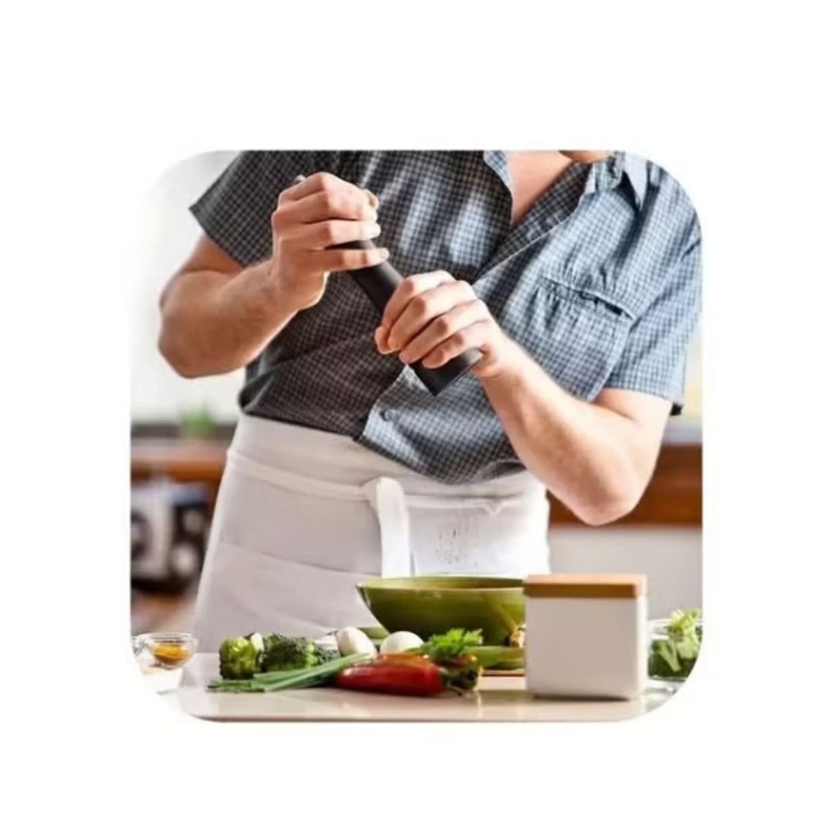 GENERICO - Molinillo Manual Pimienta Molino Moledor Sal Especias 21cm..