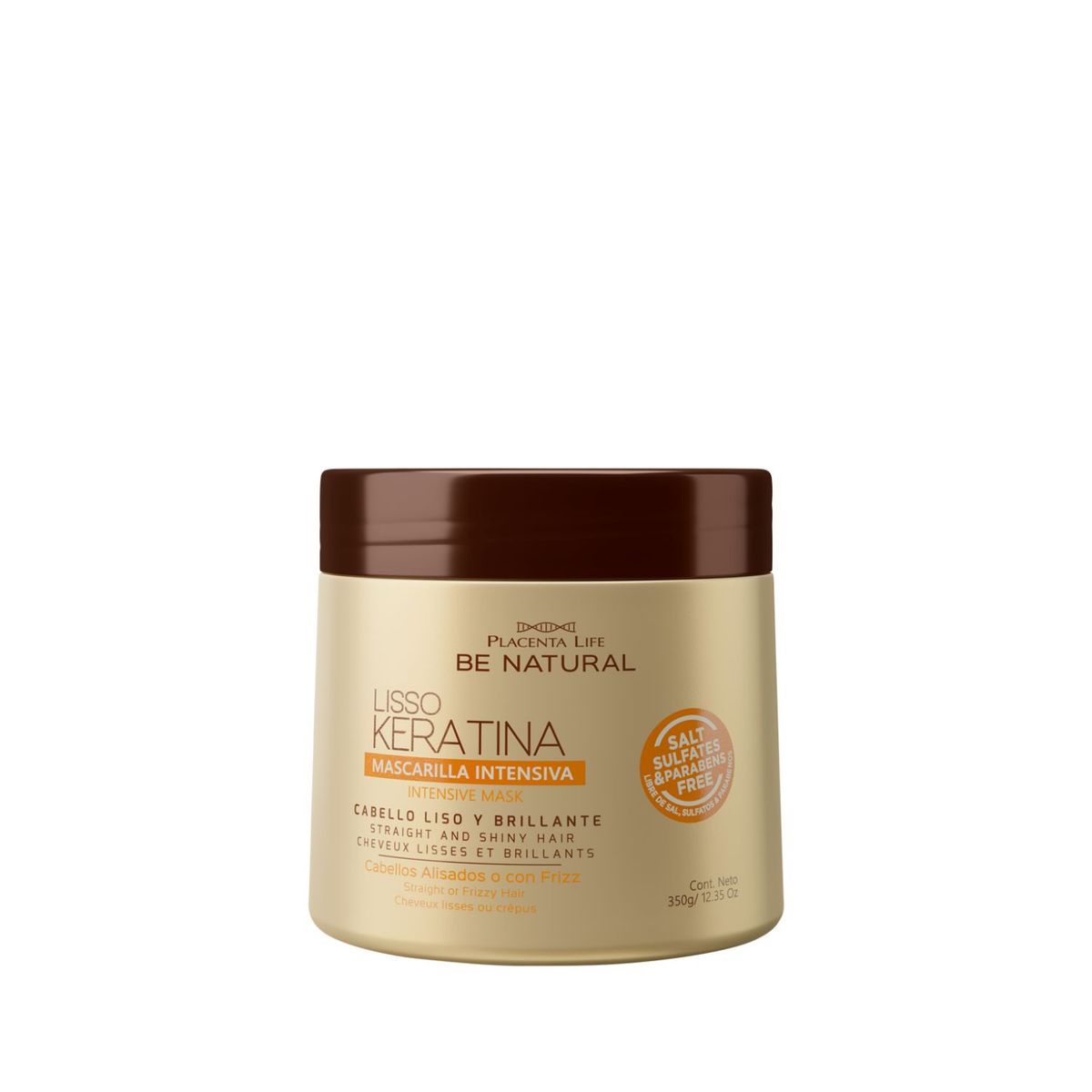 PLACENTA LIFE BE NATURAL - Mascarilla Liso Keratina Be Natural 350
