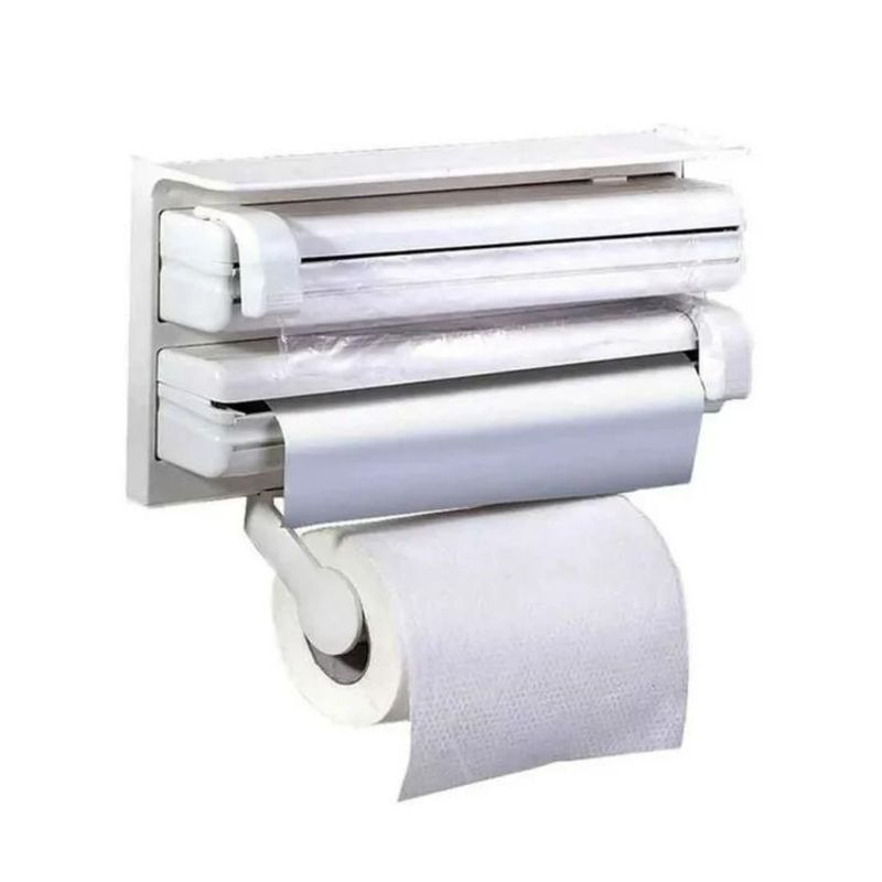 GENERICO - Dispensador Corta Fácil Triple Papel De Cocina Toalla Nova