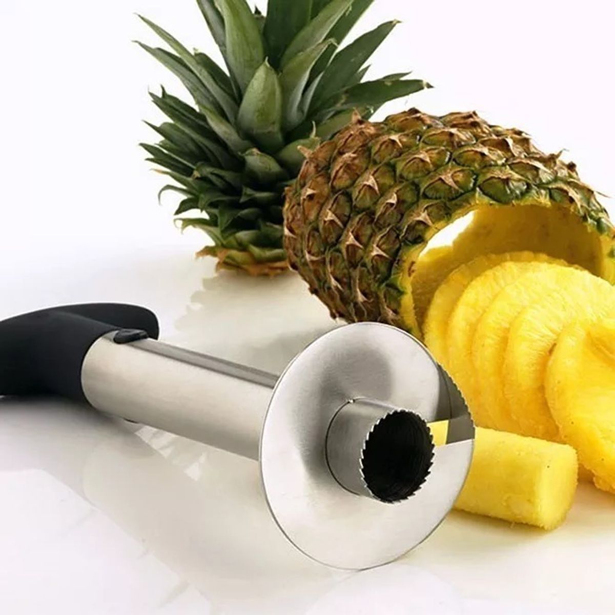 GENERICO - Pelador Rebanador Extractor Piña Acero.