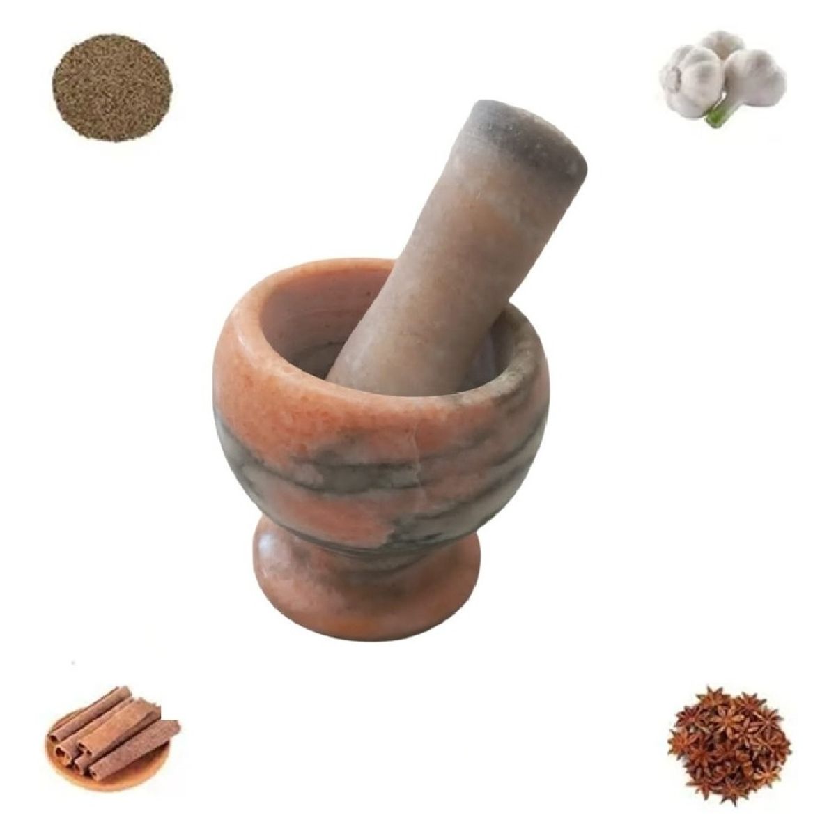 GENERICO - Mortero De Mármol Moledor Hierba y Alimentos..