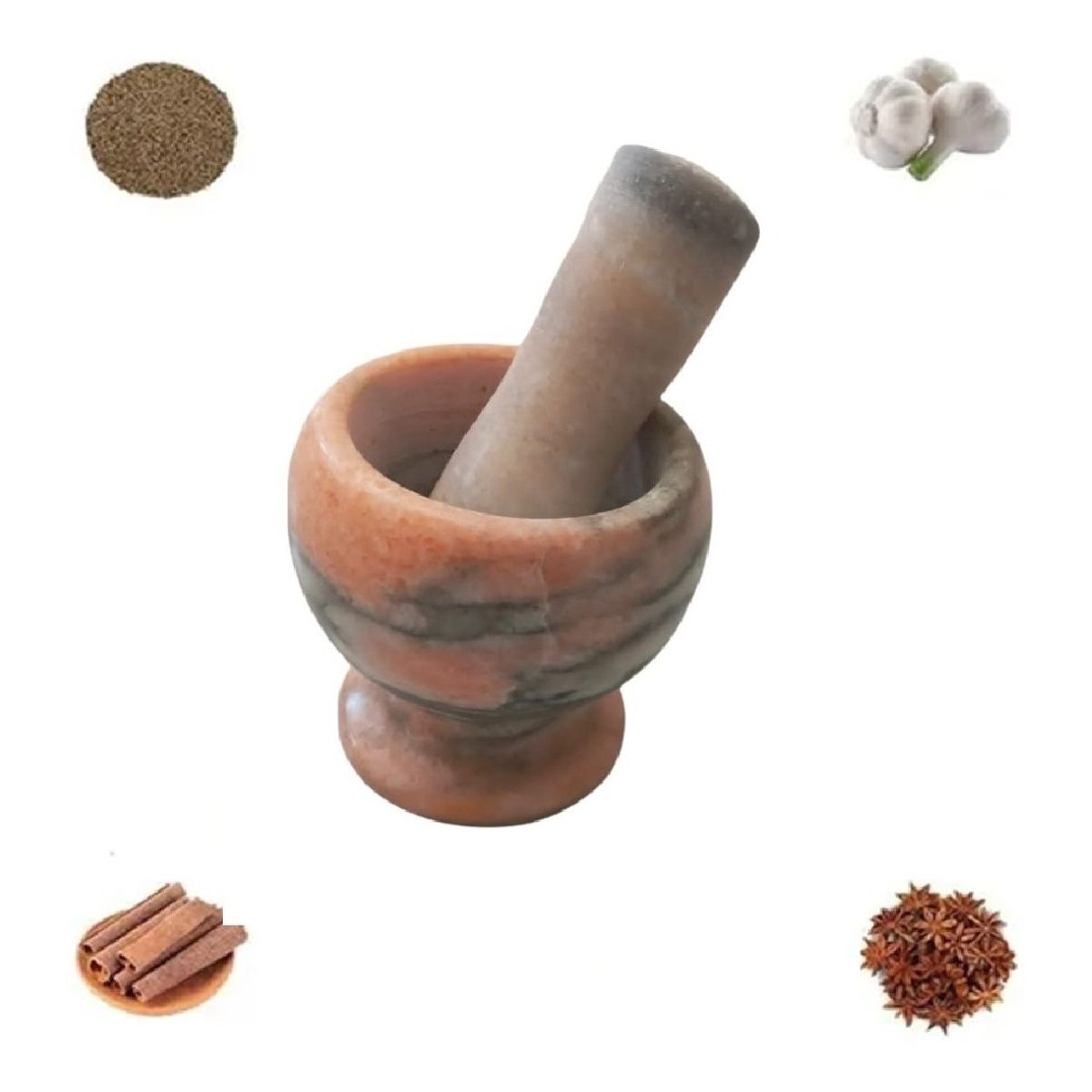 GENERICO - Mortero De Mármol Moledor Hierba y Alimentos..