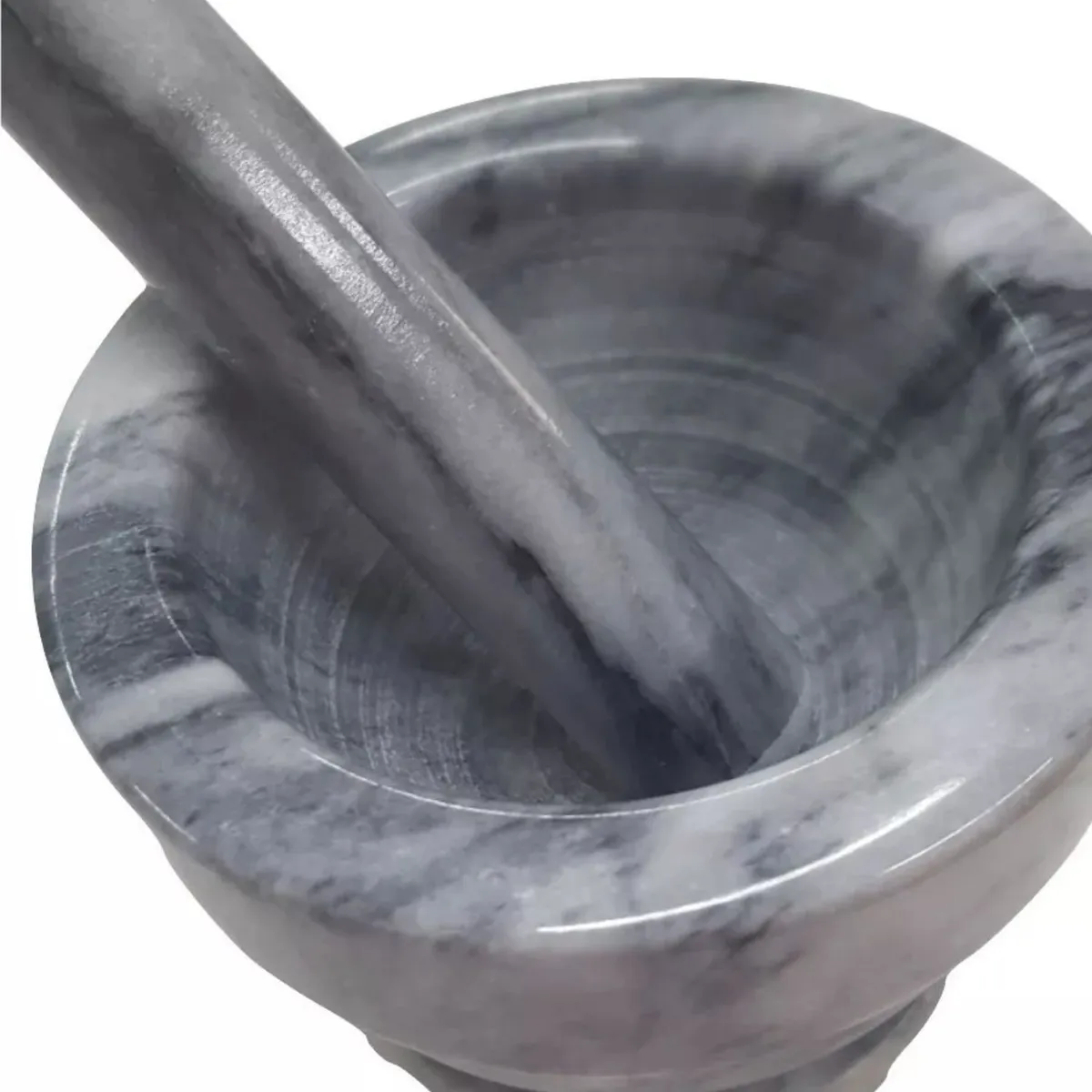 GENERICO - Mortero De Mármol Moledor Hierba Mezcla Tritura