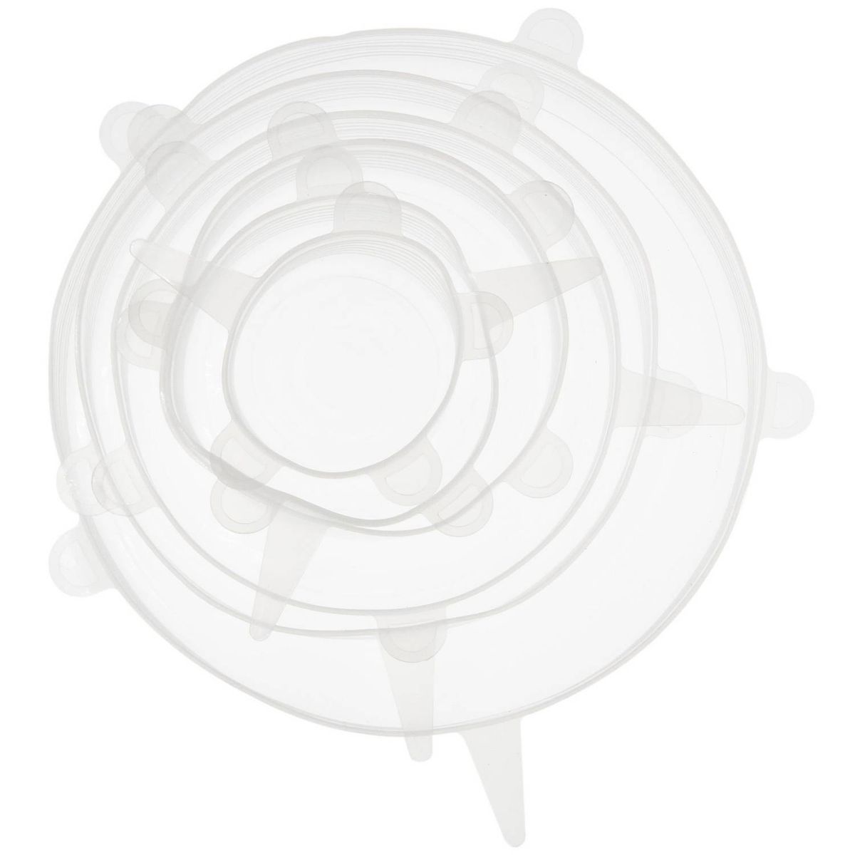 GENERICO - pack 6 Tapas De Silicona para alimentos.