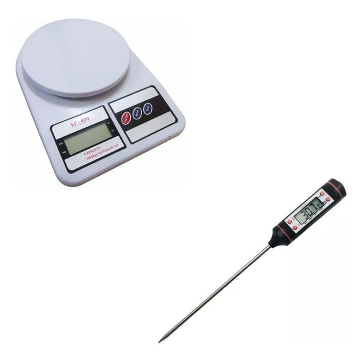 GENERICO - Balanza Digital De Cocina + Termometro Digital De Cocina