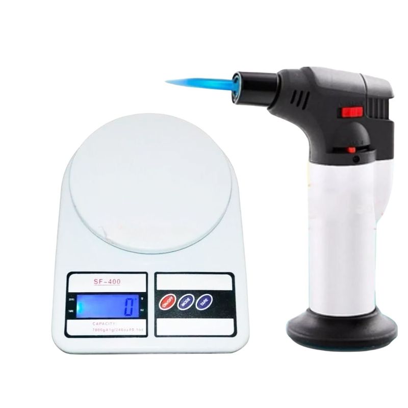 GENERICO - Balanza Digital De Cocina + Soplete De Repostería Recargable