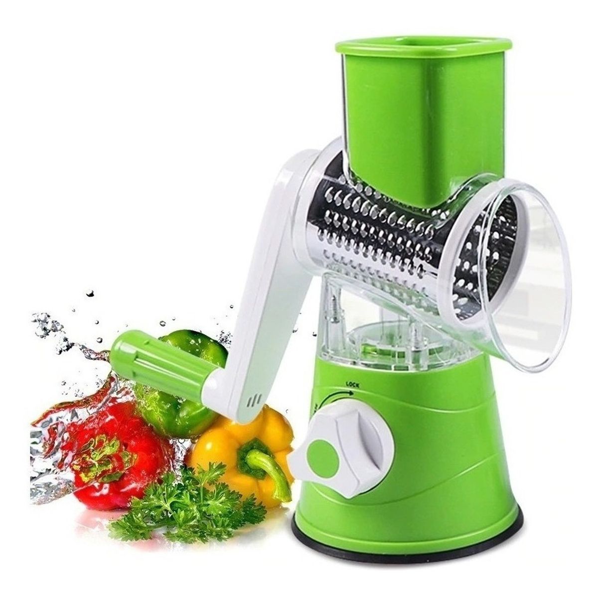 GENERICO - Picadora De Verduras Manual Maquina Multifuncional.