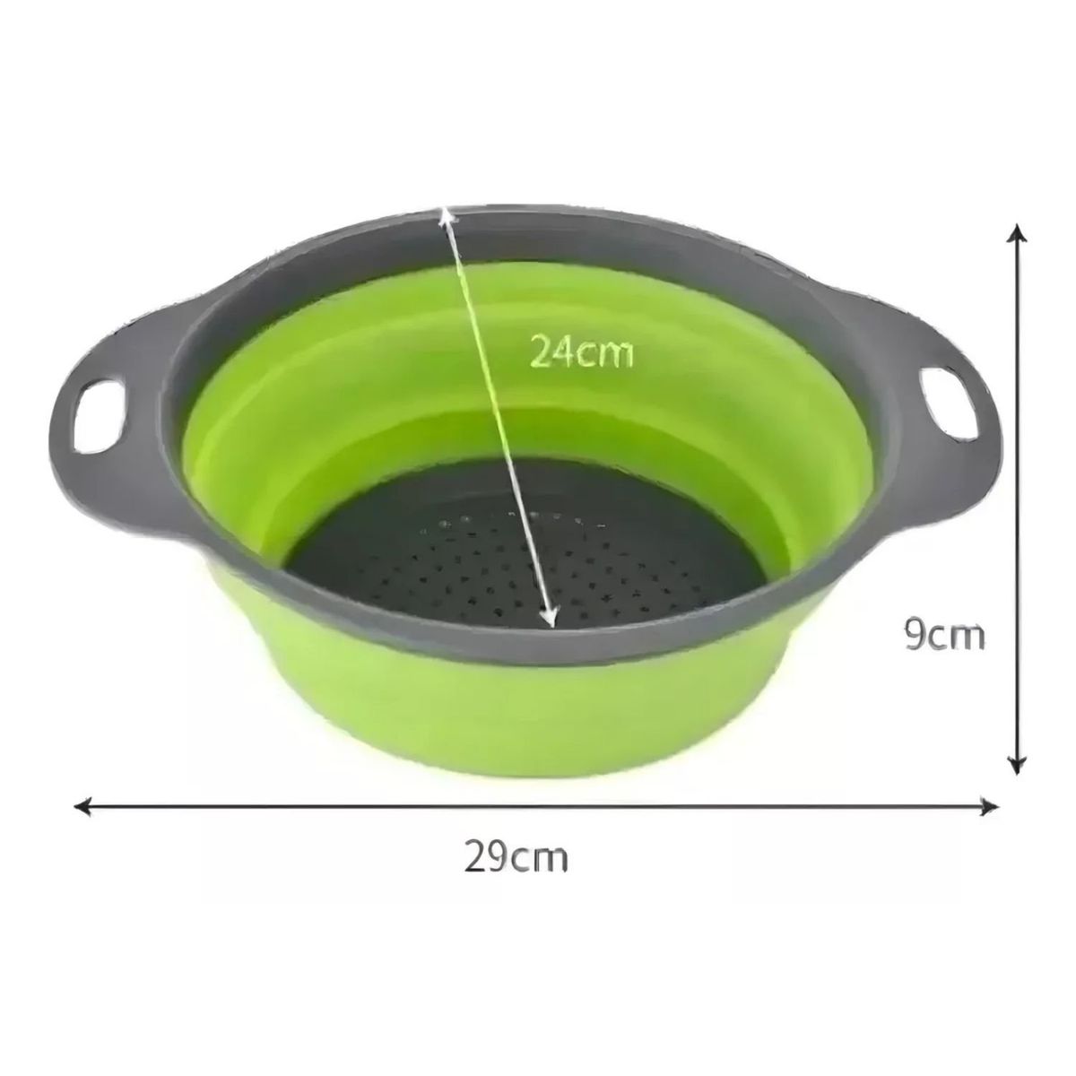 GENERICO - Colador Plegable Silicona Redondo Frutas Verduras