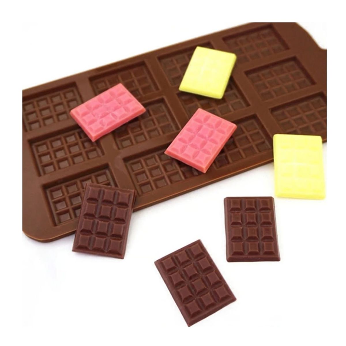 GENERICO - Molde Silicona Muffin Cupcake Corazones Chocolate Repostería.