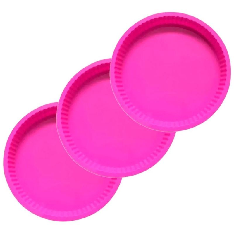 GENERICO - Pack 3 Moldes De Silicona Para Hornear Forma Tarta Tartaleta