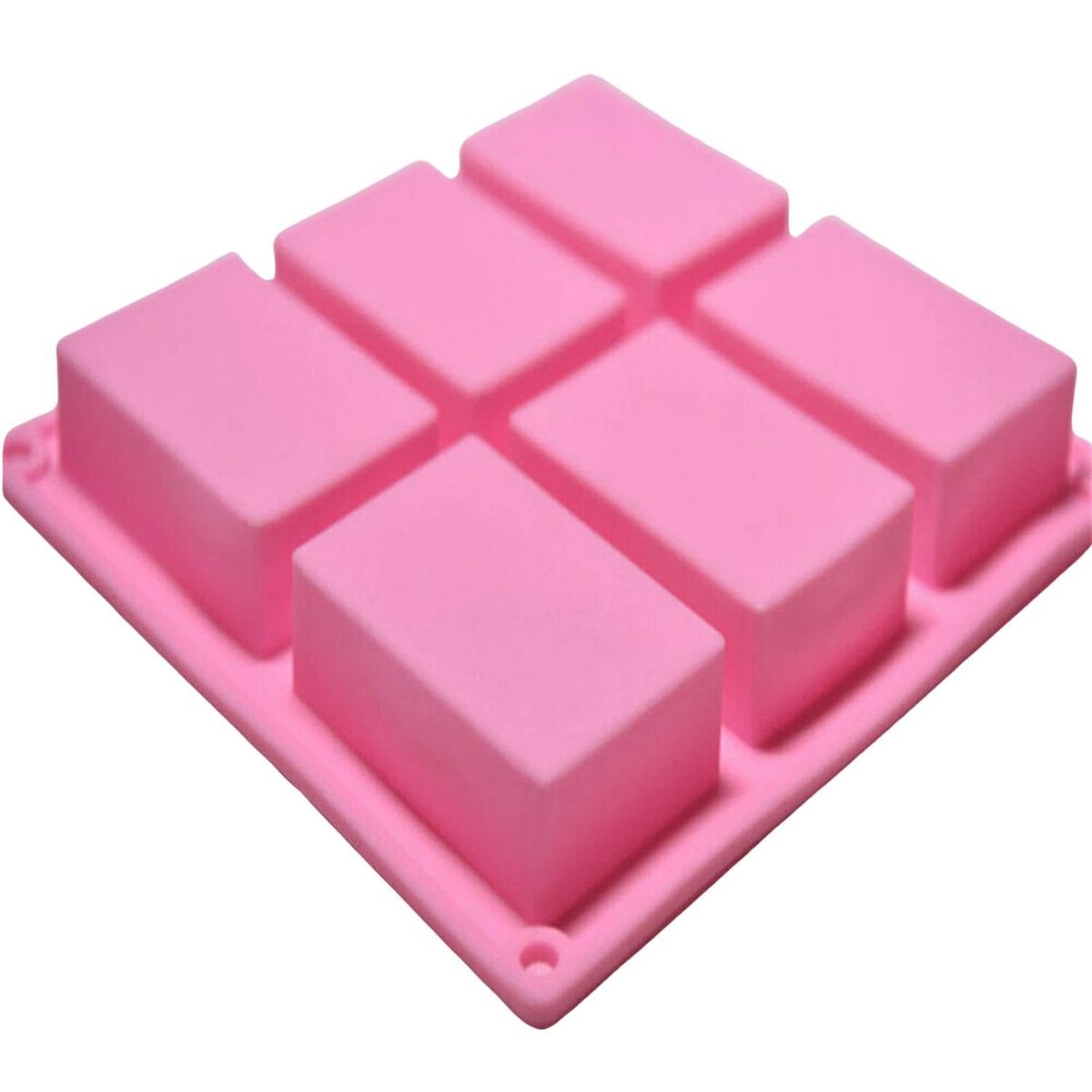 GENERICO - Pack 3 Molde De Silicona Para Jabon Rectangular 6 Divisiones