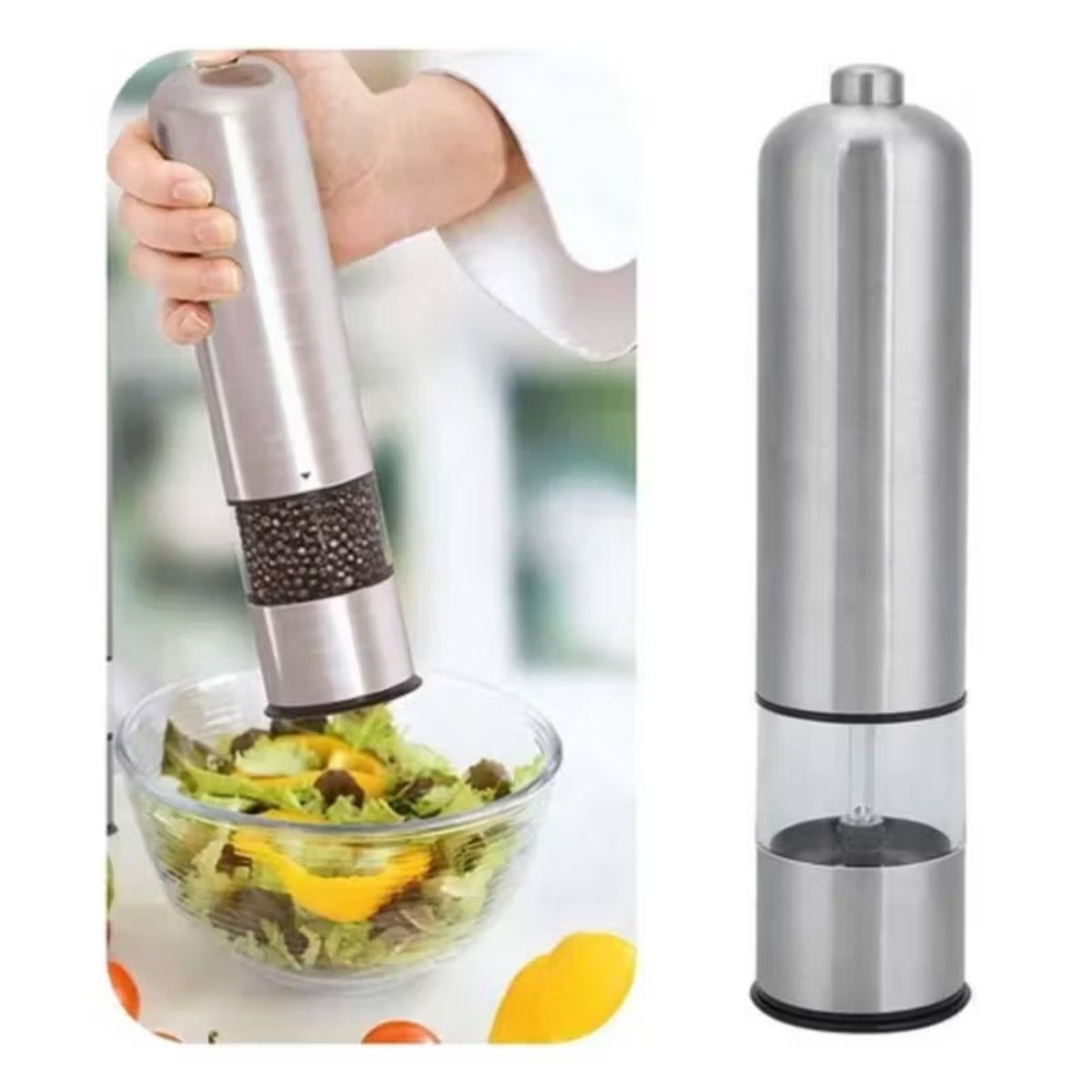 GENERICO - Molinillo Molino Moledor Eléctrico Pimienta Sal Especias