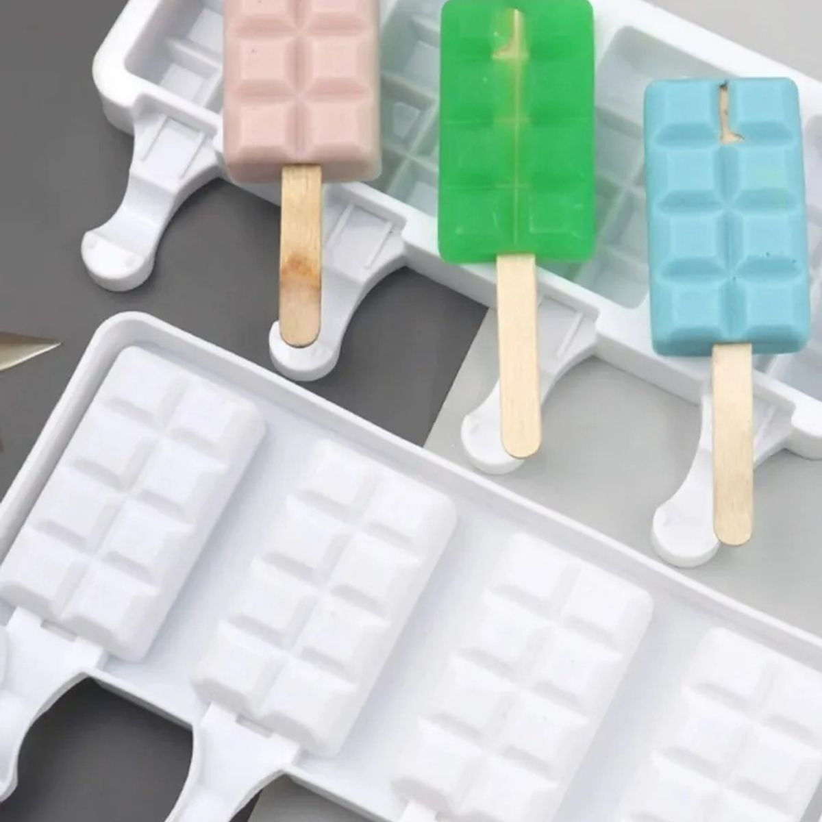 GENERICO - Moldes De Silicona Para Helados Molde Paletas Helado Pale051