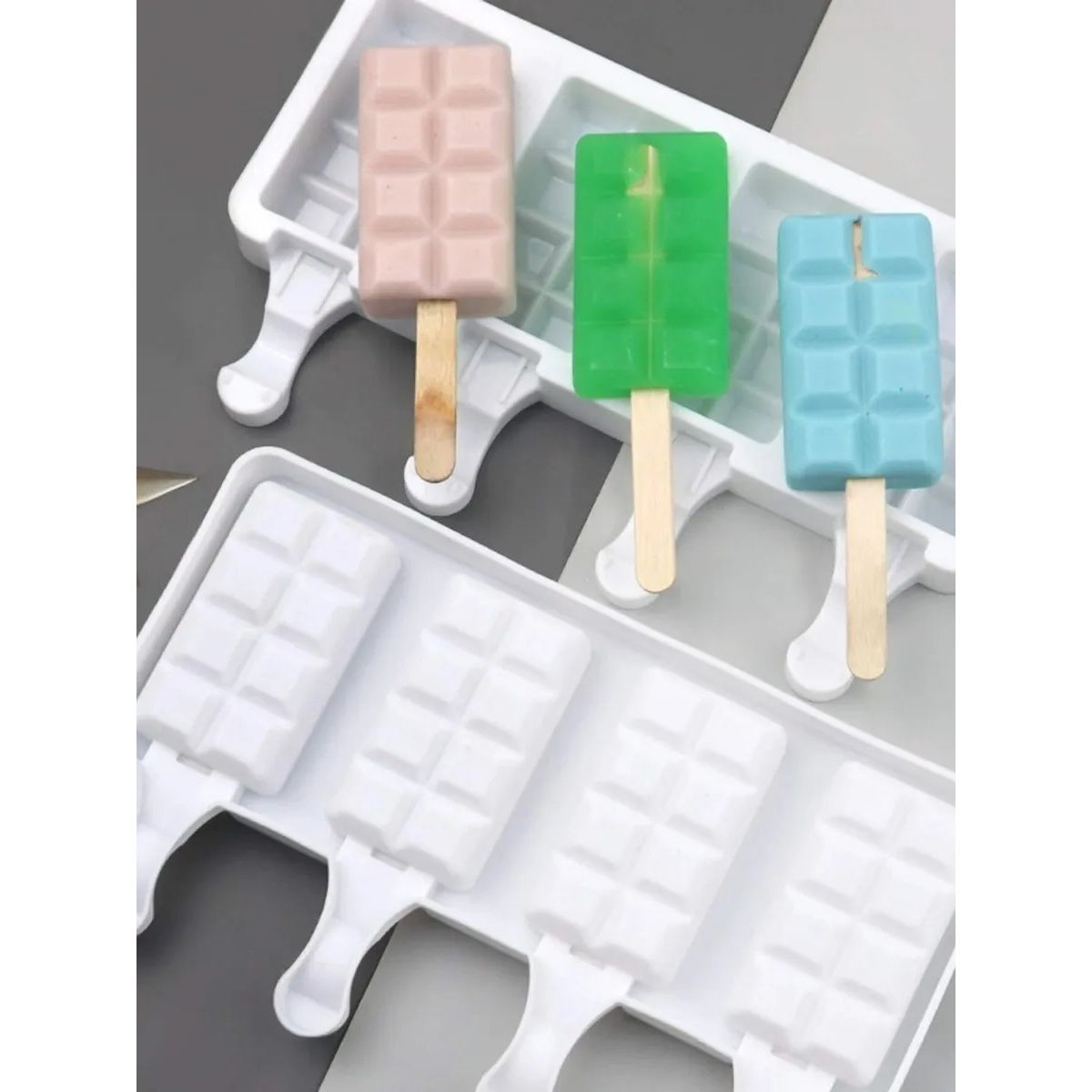 GENERICO - Moldes De Silicona Para Helados Molde Paletas Helado Pale051