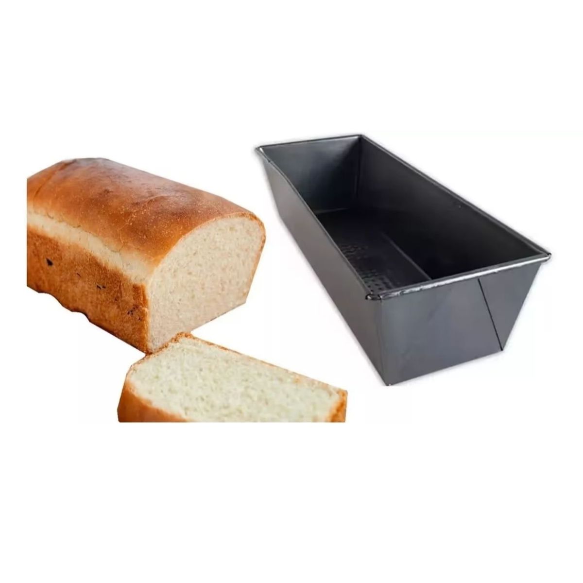 GENERICO - Padck X4 Molde Pan Molde Para Pan De Molde Rectangular 25cm.
