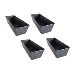 GENERICO - 4 Molde Pan Molde Para Pan De Molde Rectangular Queque 30cm..